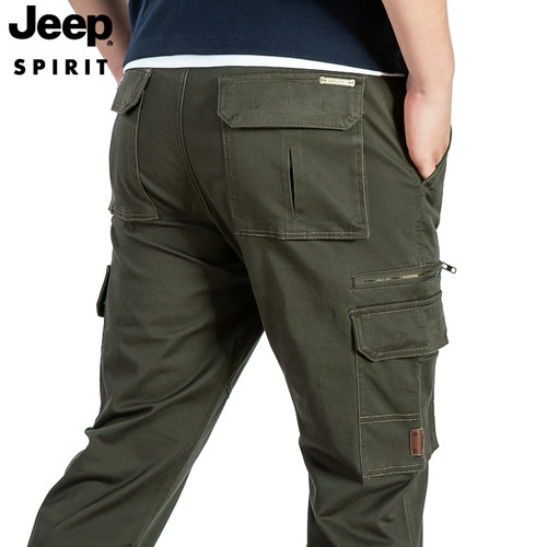 jeep吉普工装裤棉多口袋新品