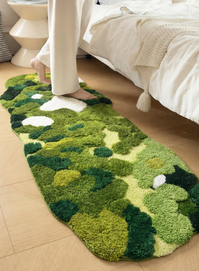 森林苔藓地毯卧室床边毯加厚毛绒客厅沙发椅子地垫阳台飘窗茶几垫
