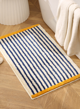 ins风浴室地垫吸水卫生间脚垫洗澡防滑垫床下防摔垫加厚毛绒地毯