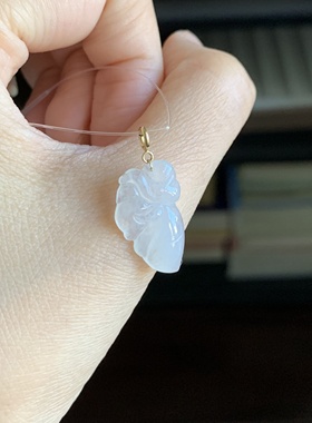 毛毛的翠//M 12078/天然糯冰小仙女翡翠吊坠/99