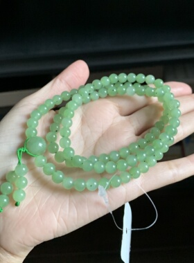 毛毛的翠//M 12386/和田玉碧玉青苹果长串/450