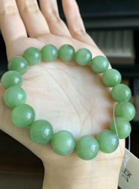 毛毛的翠/M 11115/和田玉碧玉手串//250