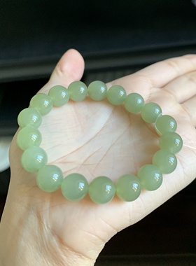 毛毛的翠/M 11586/和田玉青玉手串//230