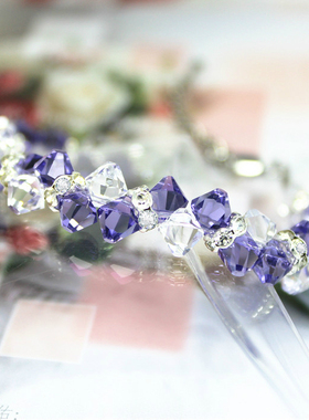 紫色薰衣草采用水晶生日礼物手串