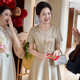 连衣裙女平时可穿 年轻款 妈妈婚宴结婚礼服裙轻奢2026新款 喜婆婆装
