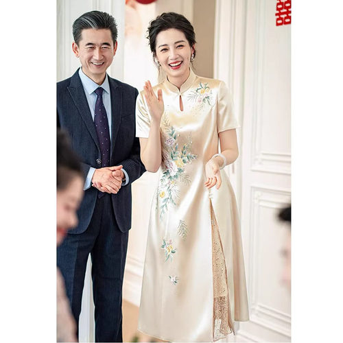 《碧城》2026夏季新款喜婆婆旗袍高贵喜妈妈婚宴礼服气质结婚喜服