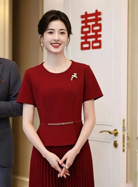妈妈婚宴洋气高贵连衣裙