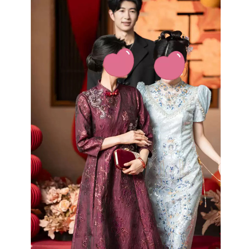 【凤禧】中年喜婆婆婚宴装喜服2024年春秋高贵妈妈结婚礼服连衣裙