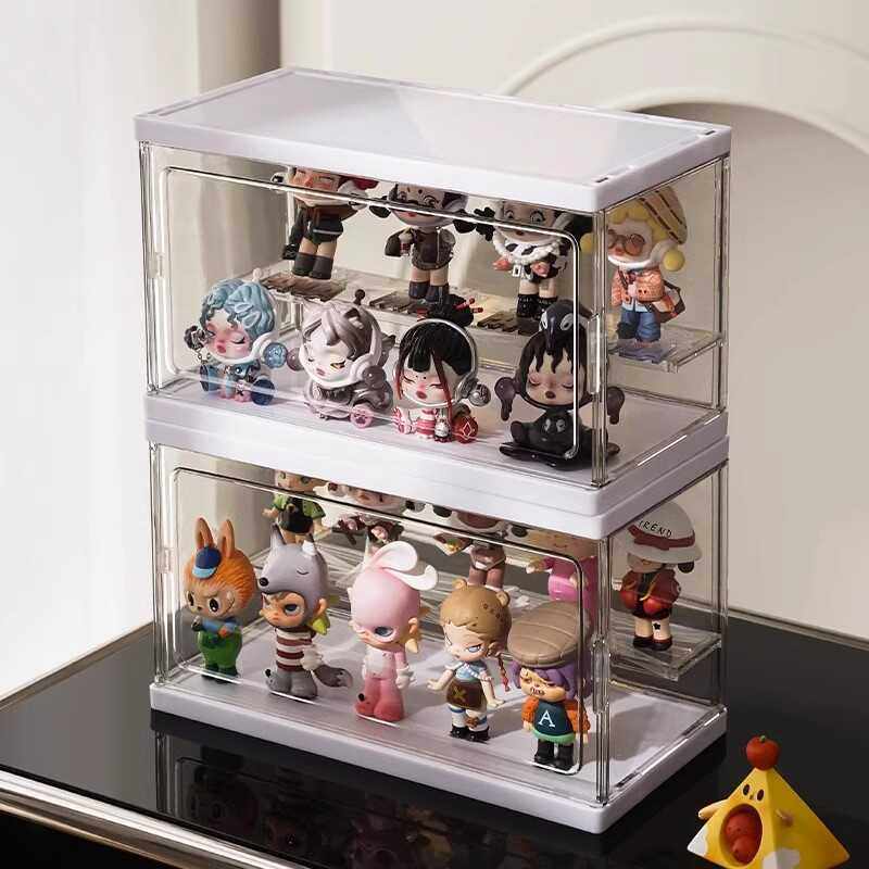 盲盒收纳展示架儿童手办展示柜防尘大容量玩具娃娃盲盒手办收纳盒,收纳整理,手办收纳盒,淘宝优惠券,粉丝福利购,淘宝优惠卷