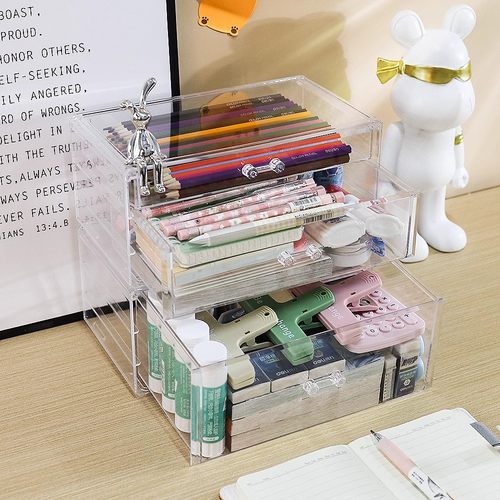 桌面办公文具收纳抽屉式整理盒