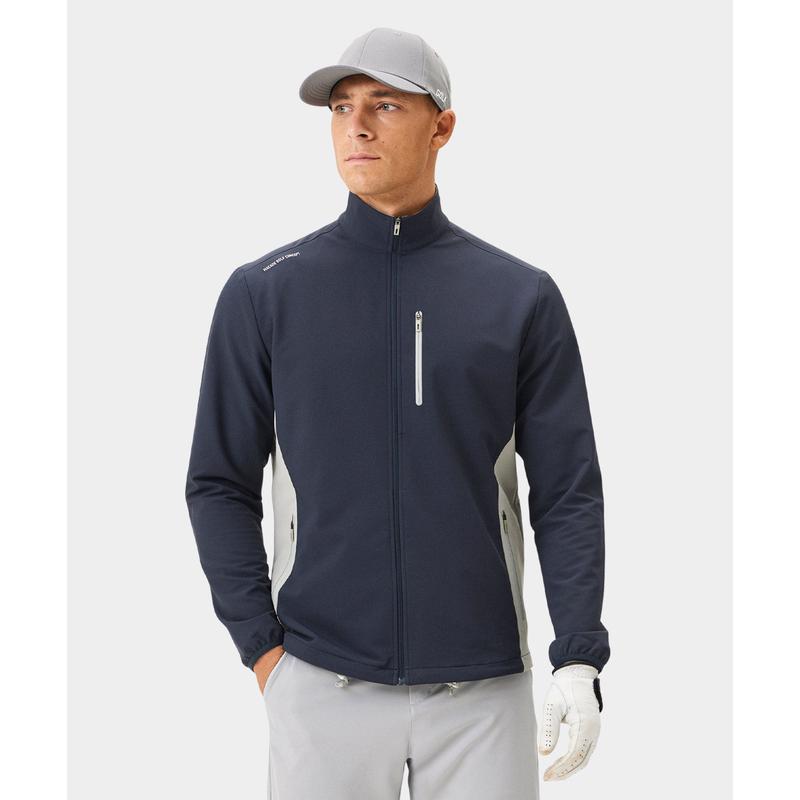 代购MACADE男士高尔夫外套防风防水排湿温控调节深蓝色四向拉伸