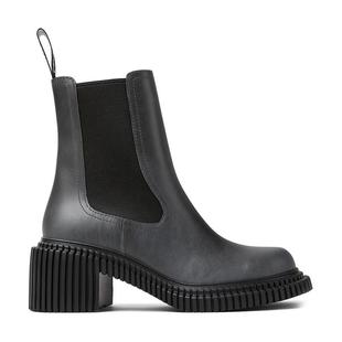 代购Camper女士切尔西靴舒适缓震易穿脱柔软黑色弹力侧边粗跟