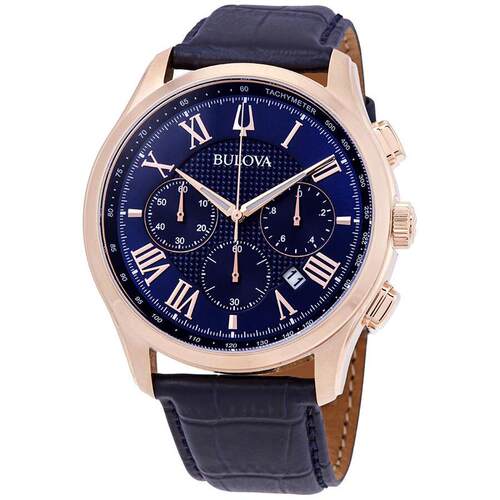 海外代购BULOVA/宝路华男士手表欧美腕表计时码表日历显示不锈钢