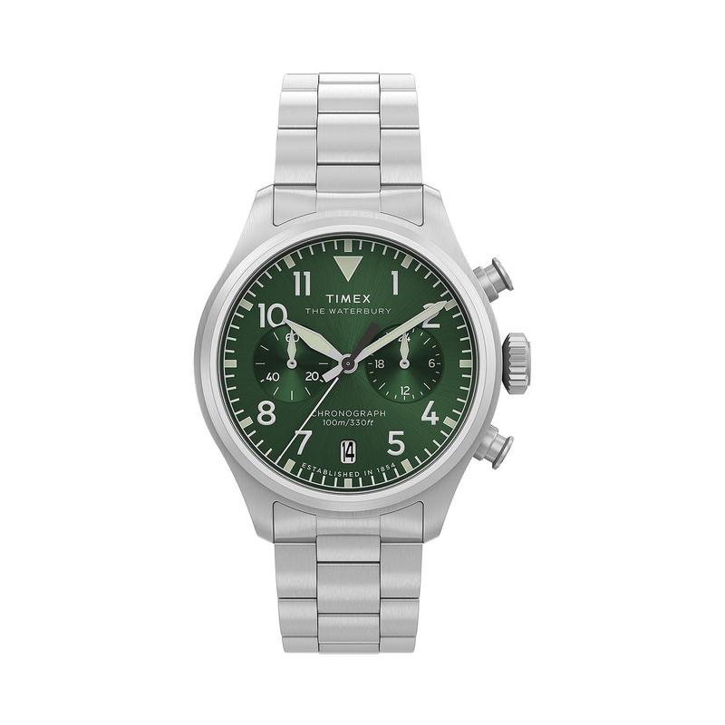美国代购Timex/天美时男士手表欧美腕表计时码表日历显示钢带图片