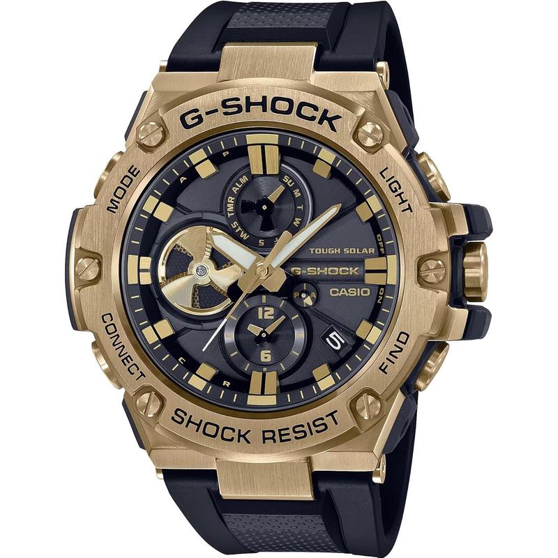 卡西欧男腕表太阳能充电运动手表GShock GSteel蓝牙连接时尚手表