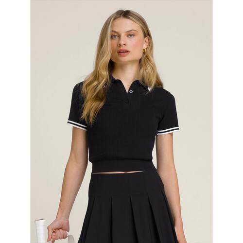 Wilson威尔胜Shrunken Essex Polo女子针织透气弹性网球服POLO衫