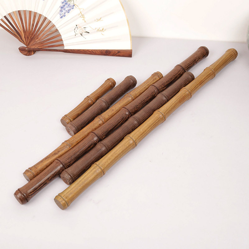 绿檀木鸡翅木竹节棍实木短棍太极棍武术棍盘玩把玩解压健身棍圆棍