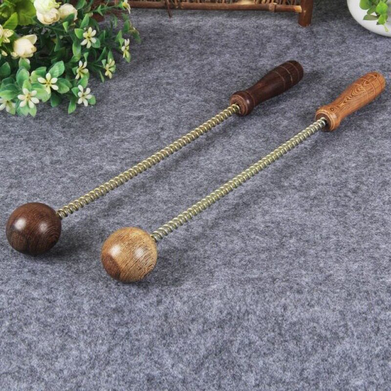 鸡翅木弹簧按摩锤木质按摩捶敲背神器家用多功能捶打按摩棒