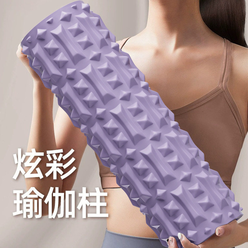 厂家 泡沫轴滚筒放松器滚轮按摩狼牙棒eva滚轴健身器材瑜伽柱