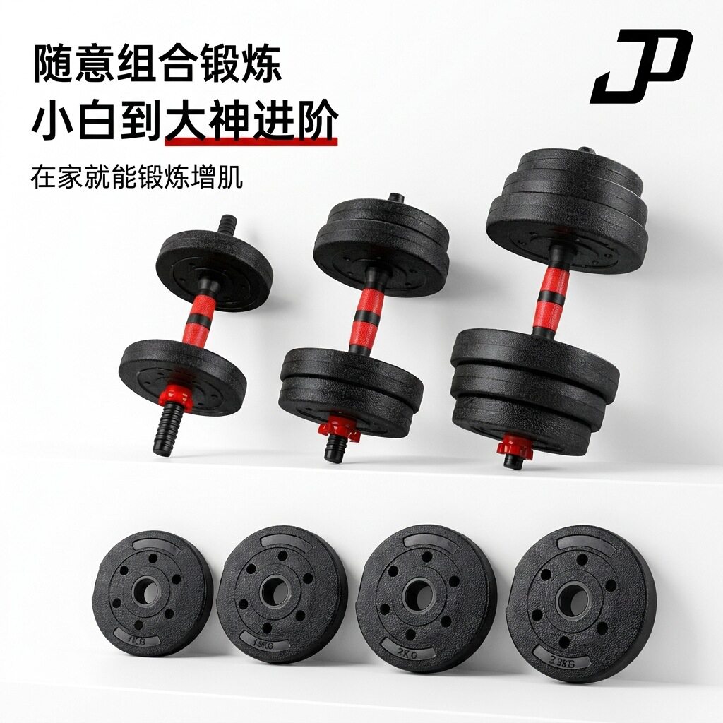 厂家直销哑铃男士杠铃锻炼器材宿舍器材一对可调节亚玲重量套装组