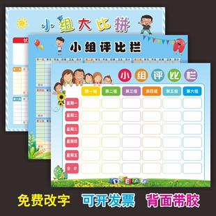 班级评比栏墙贴小组积分表贴纸教室装饰布置文化小学初高中光荣榜