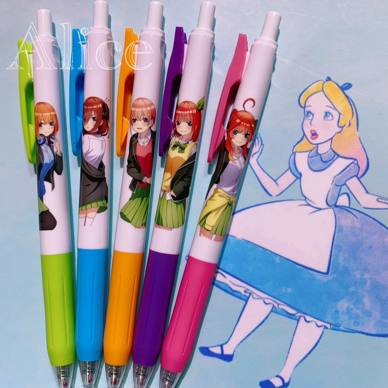 日本新款zebra斑马五等分花嫁动漫联名限定中性笔黑色0.5mm