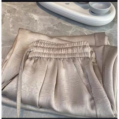 抢购价缎面丝滑阔腿裤垂感直筒裤