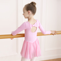 芭蕾舞裙夏季短袖连体女童体操服