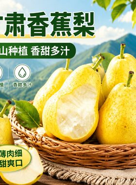 甘肃高山香蕉梨软糯香甜