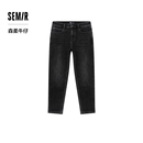 男冬新款 长裤 复古锥形裤 经典 厚 子内里磨毛弹力深色男士 森马牛仔裤