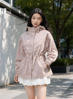 森马收腰宽松中长款牛仔外套女
