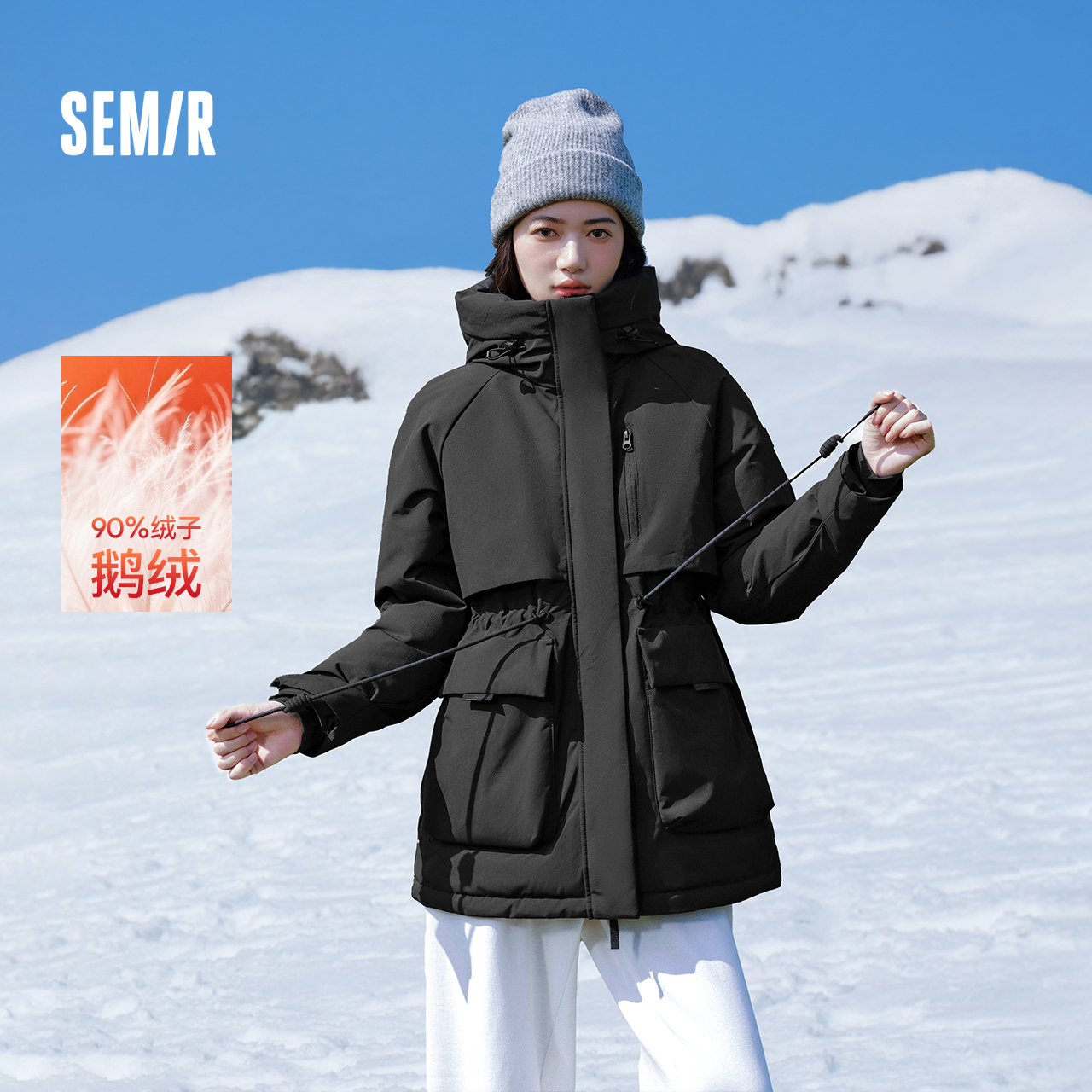 防油防风防雨耐磨女冬羽绒服鹅绒