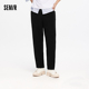 男灯芯绒宽松锥形裤 半松紧腰2025冬季 新款 森马休闲裤 长裤 简约百搭