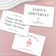 简约英文生日快乐贺卡节日祝福留言卡片花束花艺伴手礼烘焙装 饰卡