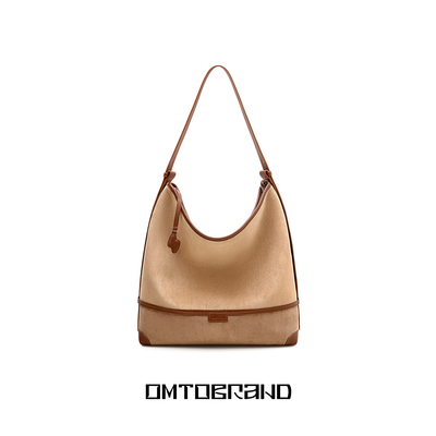 【晁然推荐】omto旷野软hobo包秋冬新款麂皮包包高级感单肩斜挎包