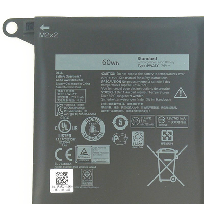 适用DELL 戴尔 XPS 13 9360 PW23Y P54G002 内置笔记本电池60WH