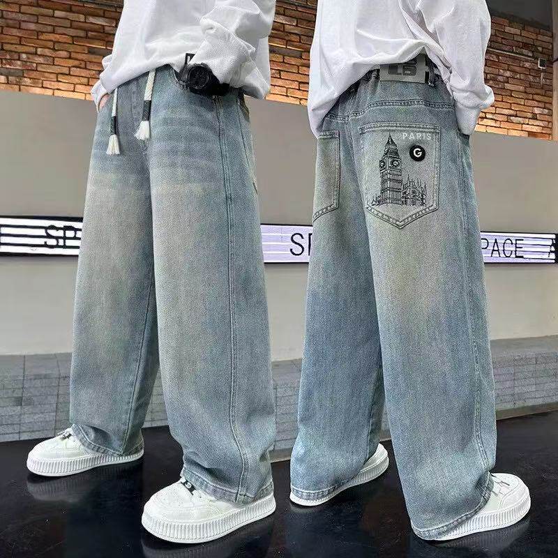 男童直筒牛仔裤春夏新款中大童天丝裤男孩夏季休闲裤儿童薄款百搭