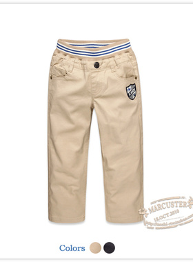 rtw男童裤子2025年童装潮纯色藏青色休闲帅气弹力儿童长裤63265