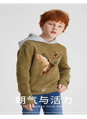 rtw男童大雁毛衣中大童圆领套头2025年儿童休闲打底衫毛衣63183