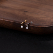 植入级医用钛合金穿刺饰品吊坠米珠珍珠耳钉唇钉防过敏耳蜗耳骨钉