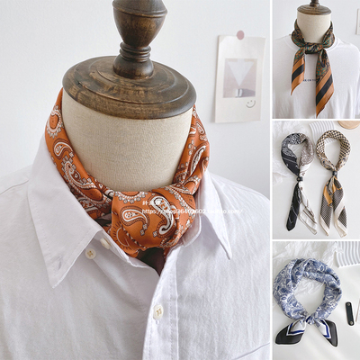 秋冬男士男款装饰造型丝巾护领巾