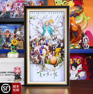 夏目友人帐全家福3D立体画猫咪老师装饰挂画动漫周边手办盲盒礼物