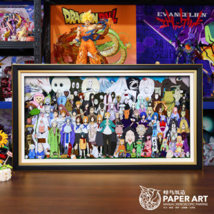 夏目友人帐全家福立体画3d全员动漫周边装饰挂画拼图摆件生日礼物