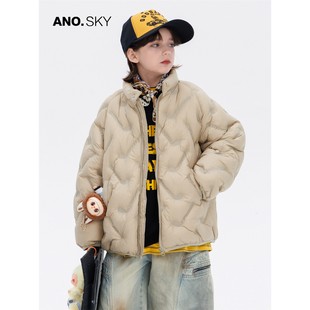 anothersky 儿童轻薄羽绒冬季2025新款男童洋气冬装短款防寒外套
