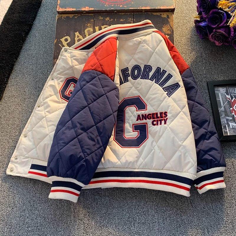 韩国儿童装男童外套夹棉棒球服棉衣秋冬加厚男孩2025新款冬装薄棉