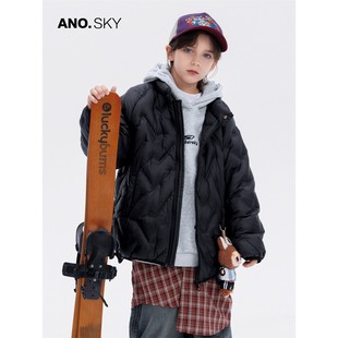 anothersky 男童冬装户外轻薄羽绒服2025新款儿童秋冬季短款外套