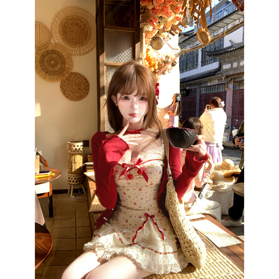 【瑞茜】樱桃丸子 春夏新款纯欲风半身裙上衣半裙 R8565Y