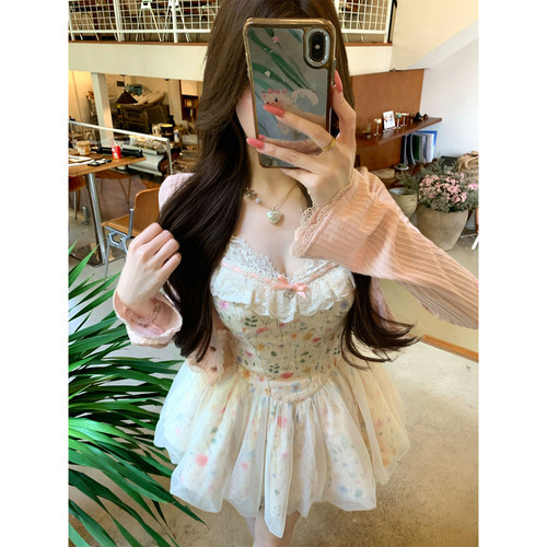 【瑞茜】春日花束 春夏甜美风碎花中式服装连衣裙 R50026X