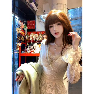 冬季 冬日雪松 温柔法式 气质大衣长裙时尚 R8369Y 套装 瑞茜