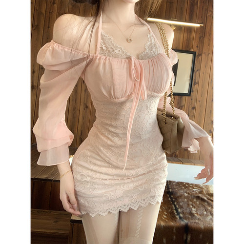 【瑞茜】香榭玫瑰 早秋纯欲风性感小众设计上衣半裙 R3895-1W